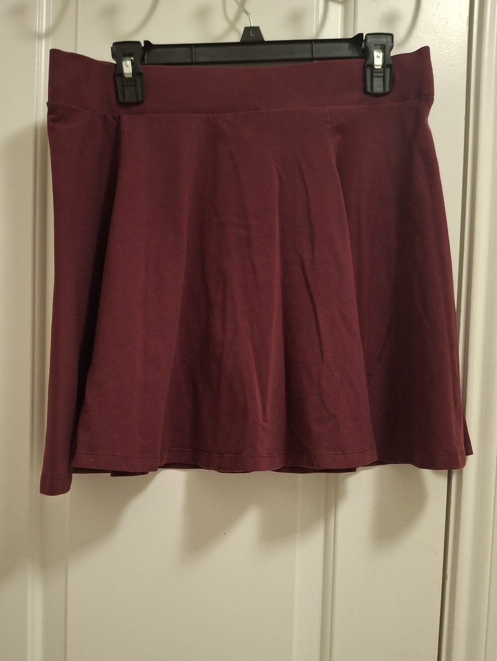 H&M Burgundy Circle Skater Skirt